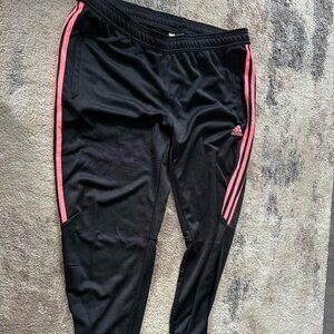 Women's Adidas Soccer Pants Size XL Black/Pink